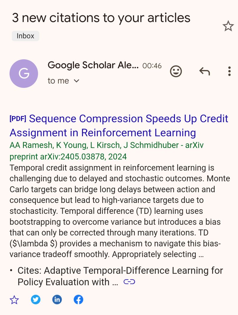 Schmidhuber citing our 2019 NeurIPS RL paper